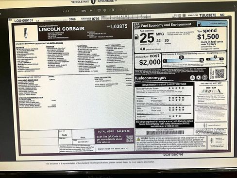 New 2026 Lincoln Corsair Premiere image 13