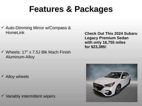 Used 2024 Subaru Legacy Premium AWD/4WD image 17