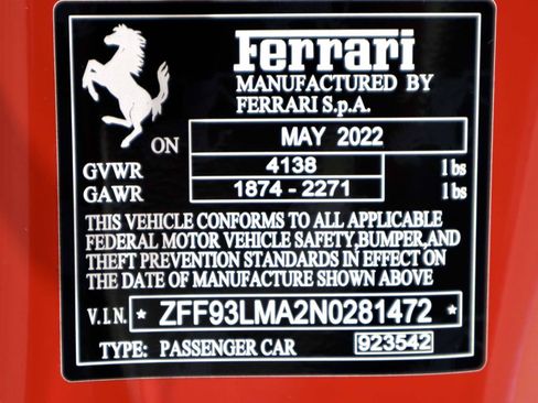 Certified 2022 Ferrari F8 Tributo RWD image 41