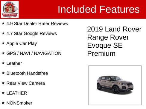 Used 2019 Land Rover Range Rover Evoque SE Premium AWD/4WD image 4