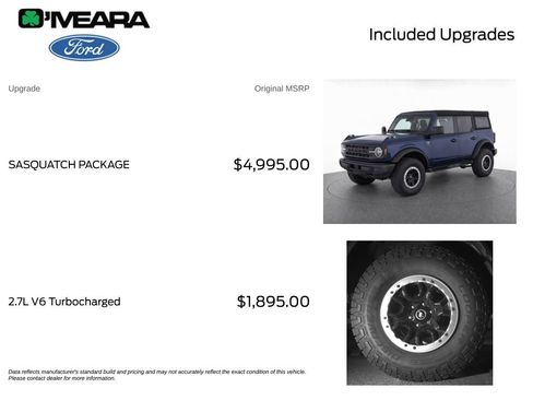 Used 2021 Ford Bronco 4-Door w/ Sasquatch Package AWD/4WD image 4