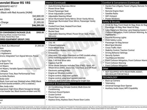 Used 2023 Chevrolet Blazer RS w/ Enhanced Convenience Package FWD image 35