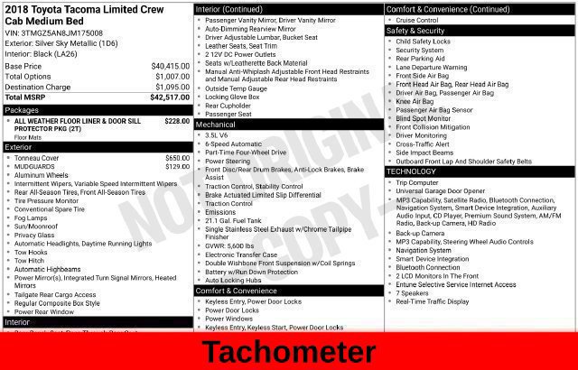 Used 2018 Toyota Tacoma Limited AWD/4WD image 51