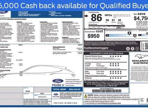 New 2025 Ford Mustang Mach-E GT w/ Interior Protection Package image 5