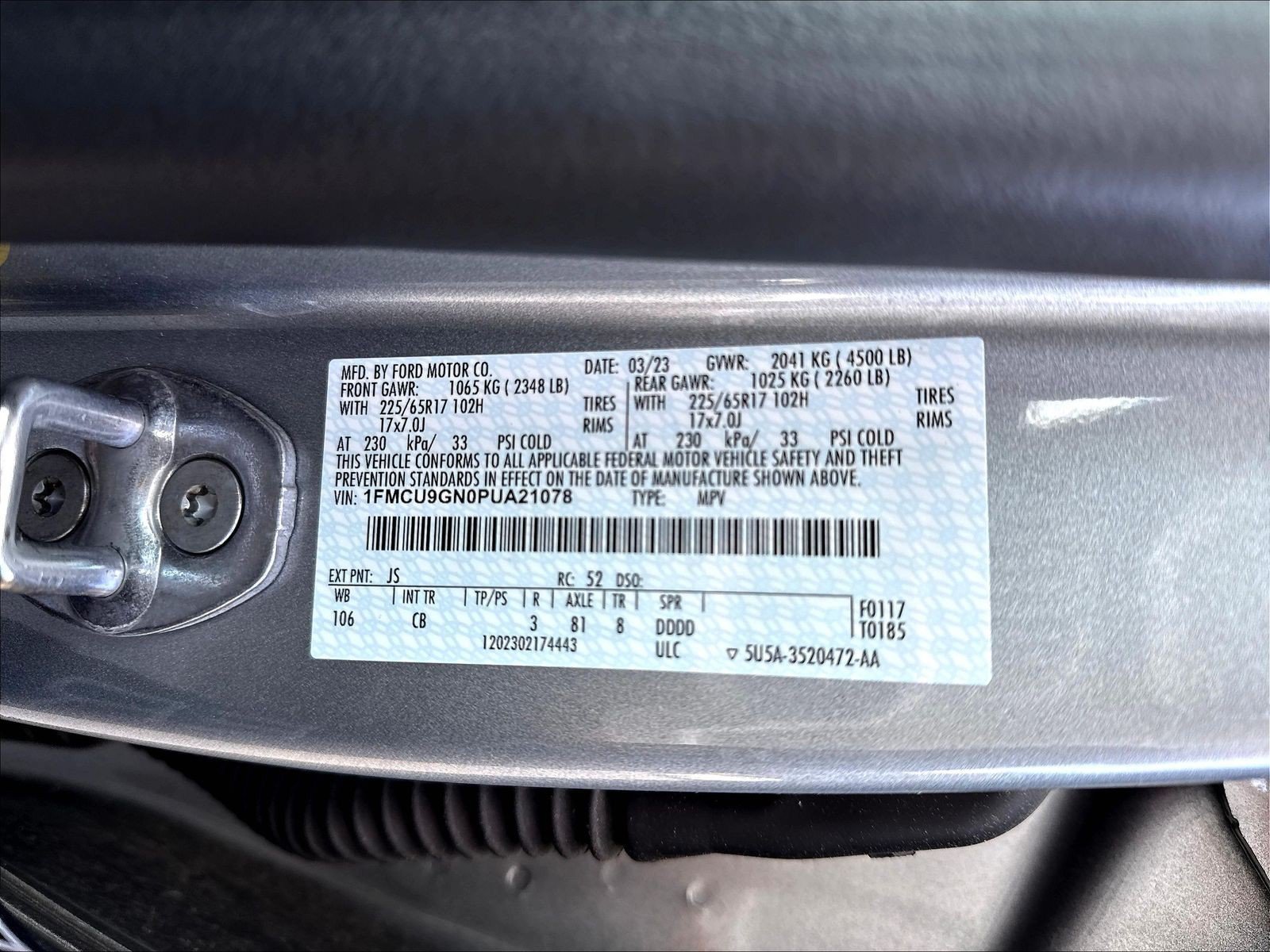 Used 2023 Ford Escape Active AWD/4WD image 21