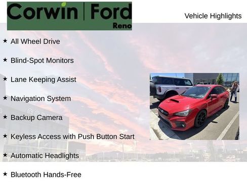 Used 2018 Subaru WRX Limited AWD/4WD image 7