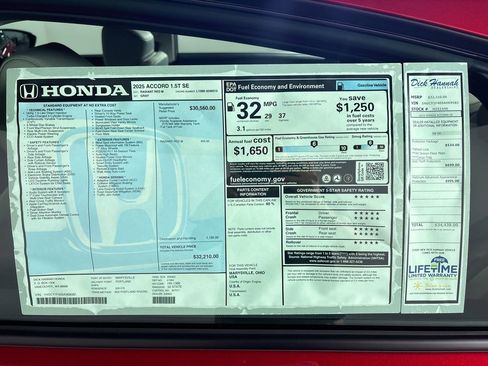 New 2025 Honda Accord SE image 24