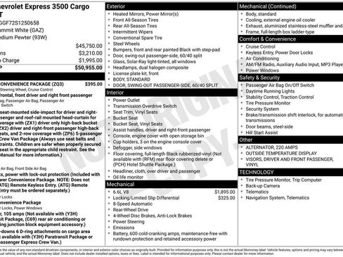 New 2025 Chevrolet Express 3500 w/ Driver Convenience Package RWD image 2