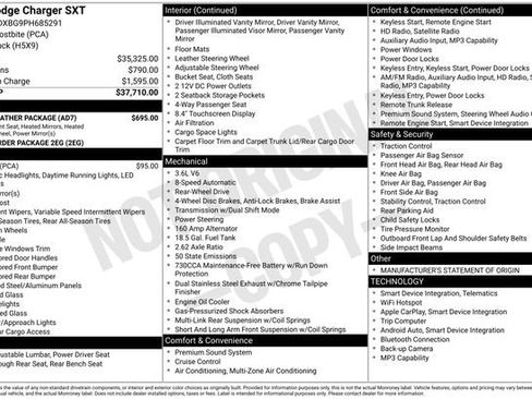 Used 2023 Dodge Charger SXT w/ Cold Weather Package RWD image 7