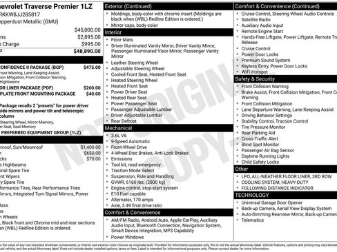 Used 2018 Chevrolet Traverse Premier w/ Driver Confidence II Package FWD image 39