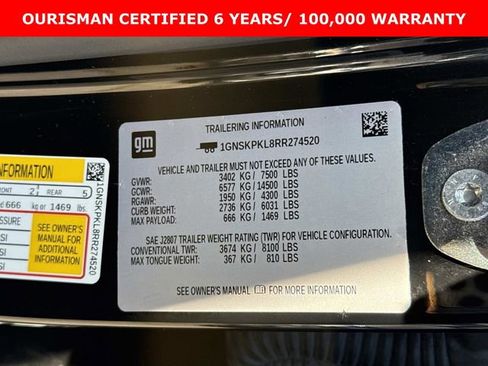 Certified 2024 Chevrolet Tahoe Z71 w/ Z71 Off-Road Package AWD/4WD image 32