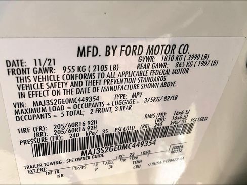 Used 2021 Ford EcoSport SE w/ Interior Protection Package FWD image 33