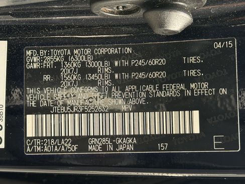 Used 2015 Toyota 4Runner Limited AWD/4WD image 20