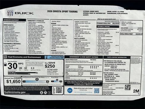 New 2026 Buick Envista Sport Touring w/ Convenience I Package image 21