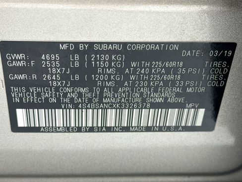 Used 2019 Subaru Outback 2.5i Limited AWD/4WD image 33