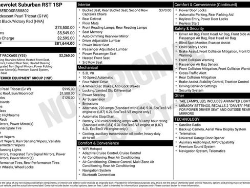 Used 2025 Chevrolet Suburban RST w/ Comfort Package AWD/4WD image 39