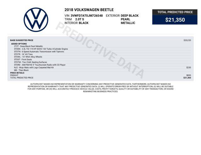 Used 2018 Volkswagen Beetle 2.0T S w/ Style & Comfort Package For S FWD image 3