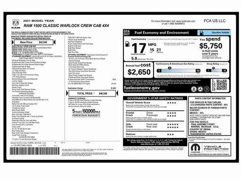 Used 2021 RAM 1500 Classic Warlock image 2