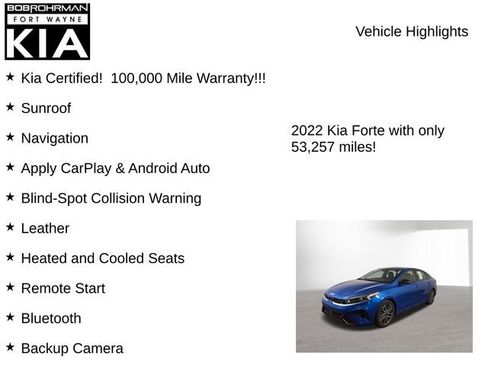 Certified 2022 Kia Forte GT-Line w/ GT-Line Premium Package image 7
