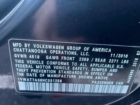Used 2017 Volkswagen Passat 1.8T S FWD image 14