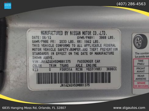 Used 2013 Nissan 370Z Touring w/ Aerodynamics Pkg image 28