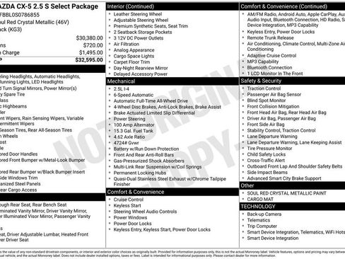New 2025 MAZDA CX-5 AWD 2.5 S w/ Select Package image 4