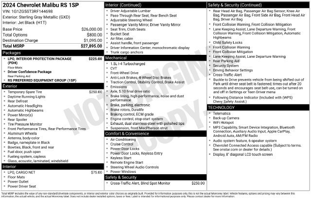Used 2024 Chevrolet Malibu RS FWD image 33