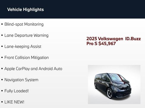 Used 2025 Volkswagen ID. Buzz Pro S RWD image 4