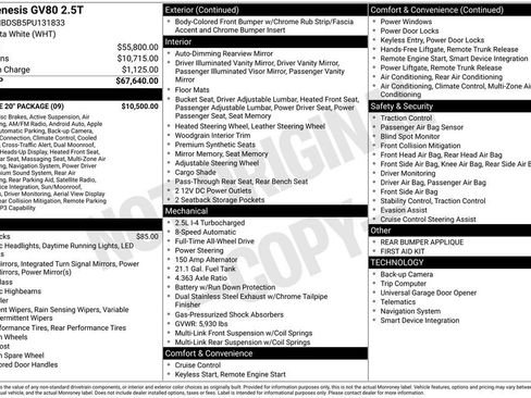 Certified 2023 Genesis GV80 2.5T w/ Prestige 20" Package AWD/4WD image 2