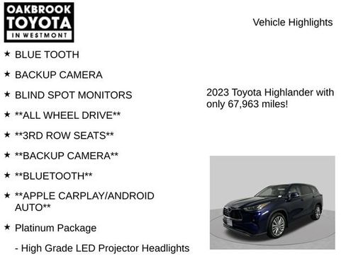 Used 2023 Toyota Highlander Platinum AWD/4WD image 5