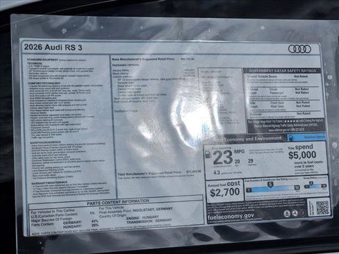 New 2026 Audi RS 3 image 17
