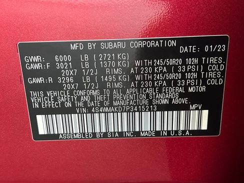 Used 2023 Subaru Ascent Onyx Edition Limited image 35