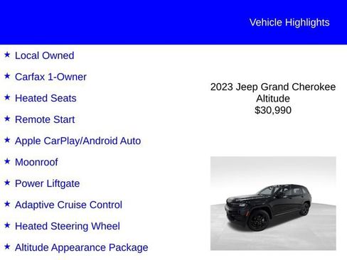 Used 2023 Jeep Grand Cherokee Altitude RWD image 2