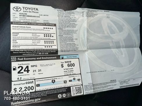 Used 2013 Toyota Avalon Limited image 24