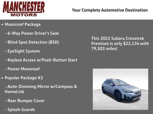 Used 2022 Subaru Crosstrek 2.0i Premium w/ Moonroof Package AWD/4WD image 2