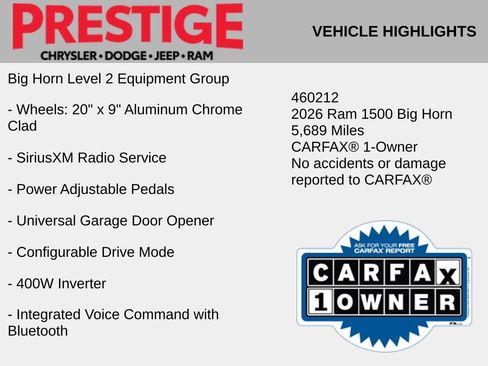 Used 2026 RAM 1500 Big Horn AWD/4WD image 12