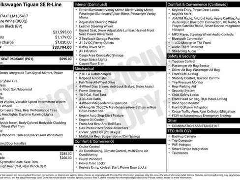 Used 2020 Volkswagen Tiguan SE R-Line w/ 3rd Row Seat Package image 3