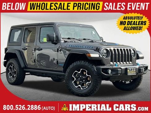 Used 2022 Jeep Wrangler Unlimited Rubicon 4xe w/ Cold Weather Group image 1