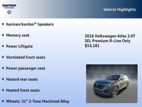 New 2026 Volkswagen Atlas SEL Premium R-Line image 7