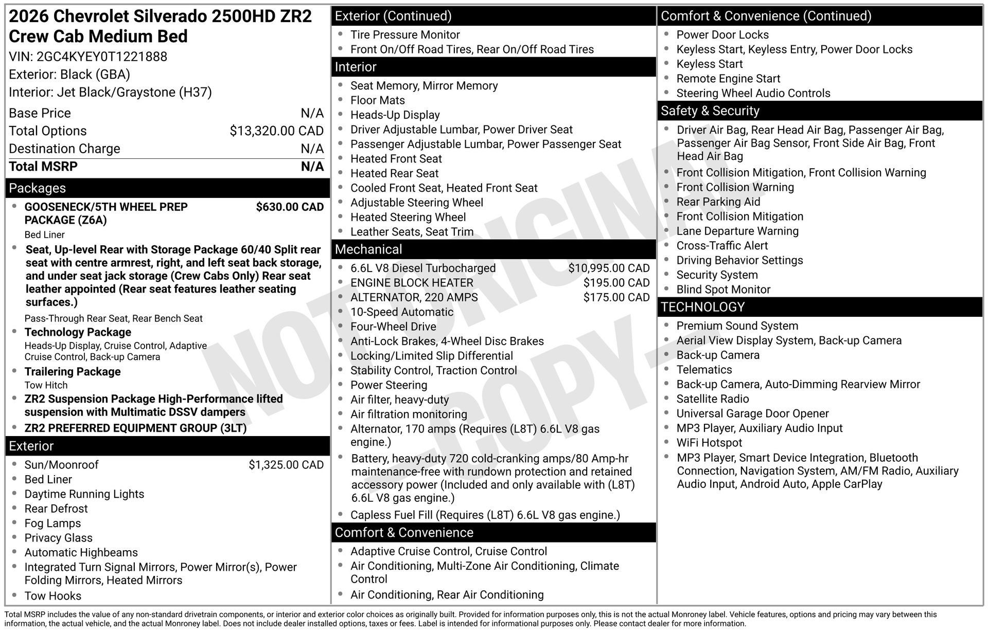 New 2026 Chevrolet Silverado 2500 ZR2 AWD/4WD image 3