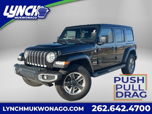 Used 2021 Jeep Wrangler Unlimited Sahara w/ Uconnect 4C Nav & Sound Group image 1