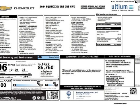 Used 2024 Chevrolet Equinox EV RS image 3