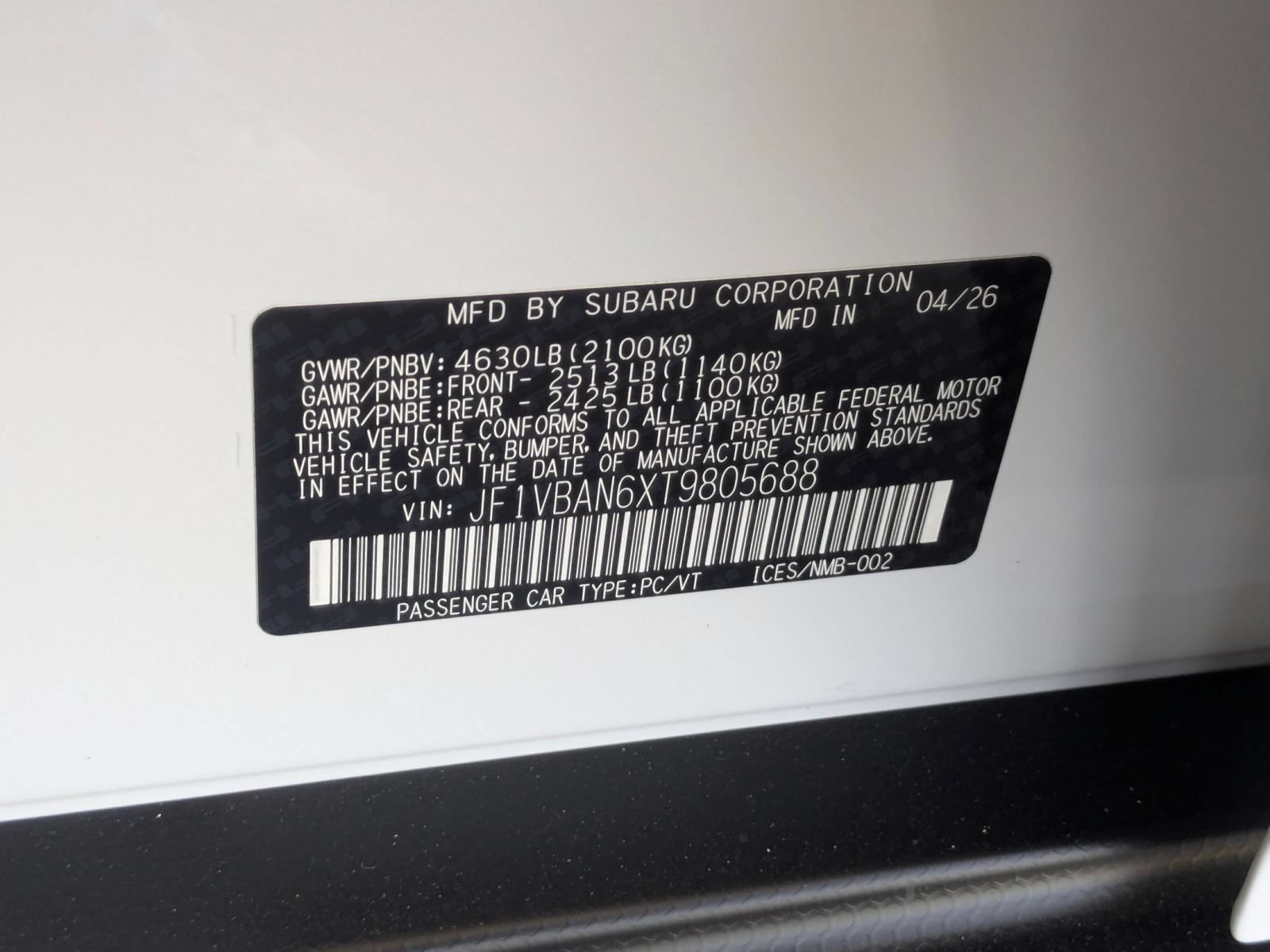 New 2026 Subaru WRX Limited AWD/4WD image 15