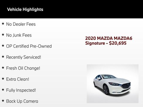 Used 2020 MAZDA MAZDA6 Signature FWD image 3