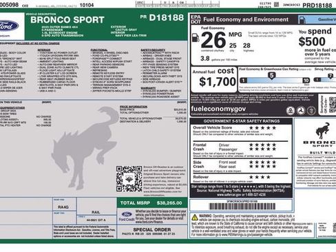 Certified 2023 Ford Bronco Sport Outer Banks AWD/4WD image 37