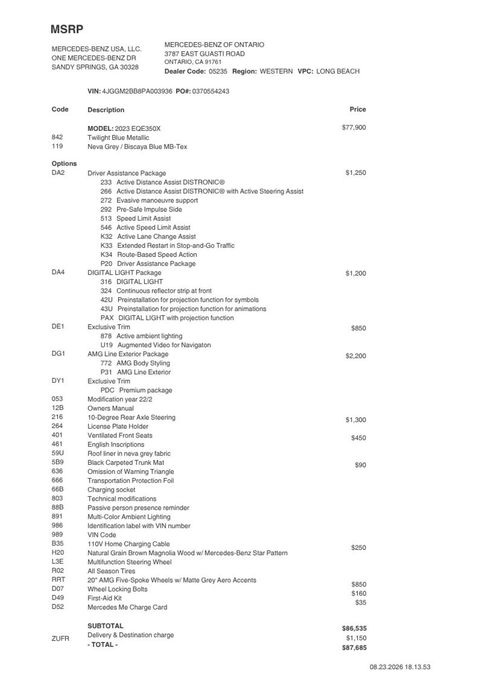 Certified 2023 Mercedes-Benz EQE 350+ SUV image 2