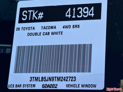 New 2026 Toyota Tacoma SR5 AWD/4WD image 26