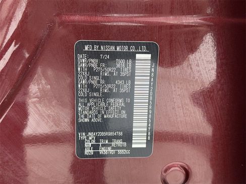 Used 2024 Nissan Armada Platinum w/ Captain's Chairs Package image 55