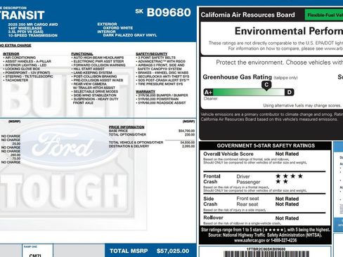 Used 2025 Ford Transit 250 148 Medium Roof Extended AWD image 9