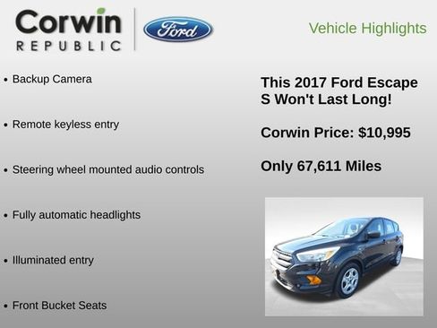 Used 2017 Ford Escape S image 6